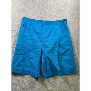 Act III Women's Blue Elastic Waist Shorts‎ Size L Cotton Blend